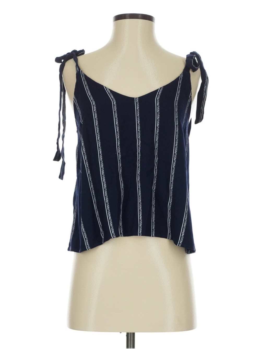 Splendid Navy Blue Striped Tie Shoulder Tank Top Rayon Cami I Size Small